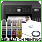 Sublimation Bundle: Epson Tank ET-2870 Printer + non-oem Sublimation Ink & Paper