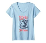 Womens Cute Penguin To Do List Nothing Summer Vacation V-Neck T-Shirt