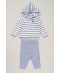 Rock A Bye Baby Boys Knit Cardigan and Trousers Outfit Set - Sky Blue - Size 6-12M