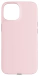 Coque pour iPhone 15 Couleur rose pâle simple