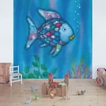 Apalis 109028 Papier peint intissé pour enfant Motif poisson arc-en-ciel seul dans la vaste mer Papier peint photo carré | Papier peint mural non tissé photo photo 3D pour chambre à coucher, salon,