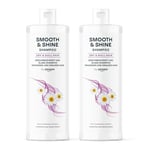 by Amazon Shampooing Smooth & Shine, 2 x 400 ml