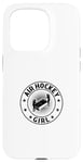 Coque pour iPhone 15 Pro Joueuse de Air Hockey Fille Air Hockey