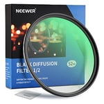 NEEWER 52mm Black Diffusion 1/2 Filtre Dreamy Cinematic Effect Camera Filtre Ultra Mince avec Verre Optique HD, Hydrofuge, Anti-Rayures,30 Couches Nano Revêtements pour Vidéo/Photographie