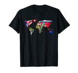 Flag t shirt, flag world, international flag, world map T-Shirt