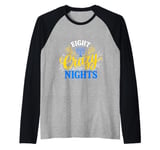 Funny Hanukkah 8 Eight Crazy Nights Jewish Chanukah Menorah Raglan Baseball Tee