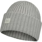 Buff Unisex Knitted Merino Wool Warm Winter Beanie Hat - Ervin Light Grey