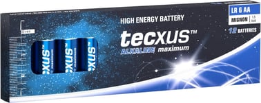 tecxus LR6/AA (Mignon) batteri, 12 st. box alkaliskt manganbatteri, 1,5 V