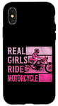 iPhone X/XS Classic Motorcycle Biker Retro Real Girls Ride Motorcycle Case