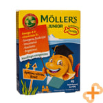 MOLLER'S OMEGA-3 JUNIOR Lemon-Orange Flavor 45 Chewable Jelly Fish Supplement