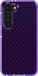 Tech21 Evo Check for Samsung Galaxy S23 - Shockproof Case Cover Digi Purple