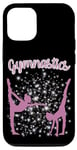 Coque pour iPhone 13 Pro Gymnastique Violet Blanc Gymnaste Athlète Sport