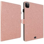 Housse - Roséguld - Folio Etui Paillettes - Videostöd - iPad Pro 11 2020 / iPad Air 2020 Rose guld