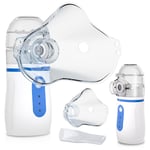 Nébuliseur Inhalateur, Nébulisateur Portable Silencieux, Inhalateur avec Embouchure et Masque, Nébulisateur pour Enfants et Adultes,Alimentation avec