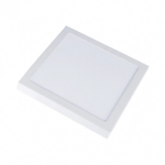 V-Tac 12W LED takarmatur - 14 x 14cm, Höjd: 2,4cm, vit kant, inkl. ljuskälla - Dimbar : Inte dimbar, Kulör : Neutral