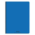 - Cahier piqûre 17x22 60 pages grands carreaux 90g. Couverture polypro bleu