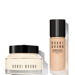 Bobbi Brown 24-hour Hydration Duo - Vitamin Enriched Face Base & Foundation Bundle (Various Shades) - Neutral Sand