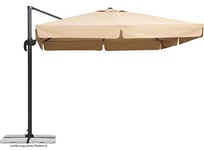 Schneider Parasol Rhodos, Naturel, carré 300 x 300 cm, 782-02, Structure Aluminium/Acier, Housse Polyester, 24 kg, La Nature