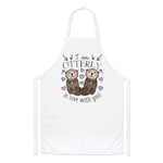 I Am Otterly In Love With You Chefs Apron Funny Valentines Day Girlfriend