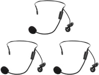 Micro-Casque, Micro-Casque, 3Pcs 3,5 Mm Microphone À Condensateur À Tête Filaire, Microphone Unidirectionnel Avec Fonction Anti-Bruit Pour Guide D'Achat[X1354]