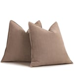 ZWJD Housse de Coussin Kaki 65x65, Lot de 2 Housse Coussin en Chenille Coussin Canape pour canapé au Design élégant, Coussins Décoratifs Doux et Luxueux pour canapé, lit et décoration de la Maison