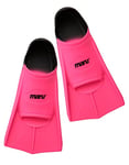 Maru Training Fins, Silicone Swimming Flippers for Stronger, Faster Kick with Greater Propulsion, Unisex Swimming Fins for Adults and Kids (Neon Pink/Black), Size 1/1.5 UK