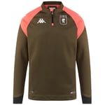 Kappa Ablas Pro 7 Genoa FC Sweatshirt à Capuche Homme, Marron/Orange, M