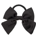 DARK Satin Bow Hair Tie Black