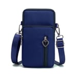 19 cm mobiltelefon plånbok crossbody väska mode sport axelväska armbandsväska telefonfodral väska för kvinnor män presenter DB Dark Blue