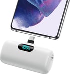 Batterie Externe Usb C 5000mah, 15w 3.0a Charge Rapide Chargeur Portable Mini Power Bank Avec Écran Lcd Compatible Avec Samsung S23,S22/Note/Huawei/Moto/Lg/Pixel/Nexus,Usb C Phones Etc - Bla.[F350]