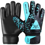 BEAST RAGE Gants de Gardien de But pour Enfants,Gants de Gardien de But pour Enfants avec Double Support de Poignet (Aqua, Size 5 Suitable for 9 to 12 Years Old)