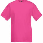 Fruit of the Loom Valueweight Crew Neck T Fuchsia bomull X-Large Herr