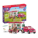 Schleich 72205 Voiture avec Caravane pour Chevaux , dès 5 Ans, Horse Club - Playset, 50 x 36 x 22,5 cm