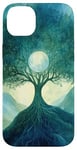 iPhone 14 Plus Fantasy Yggdrasil Tree Life Nature Spiritual Moon Case