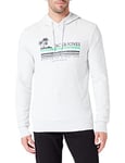 JACK & JONES Men's Hoodies Pullover Sweat Cool Logo Design, White Melange Colour, UK Size XL