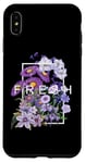 Coque pour iPhone XS Max Graphique de couleur violette fleurs fraîches