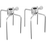 Lot de 2 Chromé Fourchette Viande Aiguilles pour Le Barbecue Brochettes à accrocher avec vis de pour Rtisserie Broche