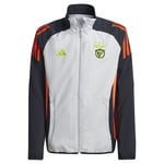 Adidas Benfica Lisboa 24/25 Junior Pre Match Tracksuit Jacket Grey 11-12 Years