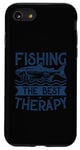 Coque pour iPhone SE (2020) / 7 / 8 Best Fun Adult Men Humour Fishing The Best Therapy