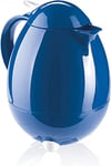 Leifheit Pichet isotherme Columbus 1,0 L, Thermos café et thé double paroi en verre, Bouteille isotherme avec couvercle à levier utilisable d’une main, cafetière, théière, 100% hermétique, bleue