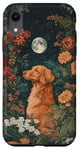 Coque pour iPhone XR Nova Scotia Toller Moon Flowers Cottagecore Chien Maman