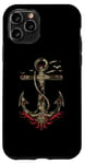 Coque pour iPhone 11 Pro Ancre Nautique Tatouage Art Vintage Maritime Océan