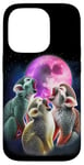 iPhone 14 Pro 3 Squirrel Monkeys Howling At The Moon Funny Monkey Lover Case