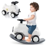 3-in-1 Kids Rocking Horse & Sliding Car Toddlers Indoor Outdoor Ride On Toy