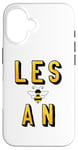 Coque pour iPhone 16 LGBT Pride Lesbian Pride Funny Gay Pride "Les-Bee-An" Femmes