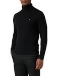 Tommy Hilfiger Men’s Pima Cashmere Roll Neck Jumper, Black (Black), L