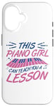 Coque pour iPhone 16 Piano Girl Design de Piano pour Pianiste