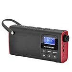 Avantree SP850 Portable FM Radio with Bluetooth Speaker and SD Card Player 3-In-1, MP3 Player with Headphones Socket, Auto Scan Save, LED Display, Rechargeable Battery Transistor Radio (No Am)