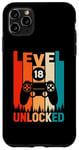 Coque pour iPhone 11 Pro Max Level 18 Jeu vidéo débloqué pour 18e anniversaire Garçon