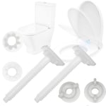 Lot de 2 vis pour abattant WC universel | Ensemble de vis de toilettes | Pièces de rechange pour couvercle d'eau - Blanc